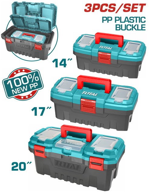 TPBXK0031 ensemble boîtes outils plastique TOTAL 14 17 20