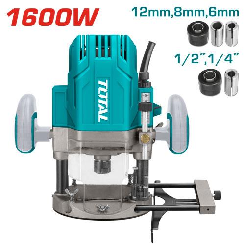 TR111216 – défonceuse TOTAL 1600W pour menuiserie –rainures