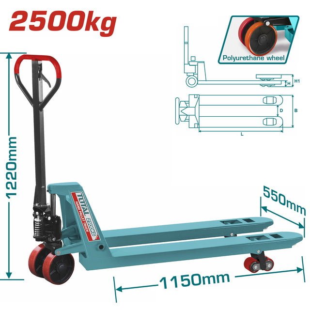 Transpalette 2,5 t THT301251-Transpalette-Charges lourdes