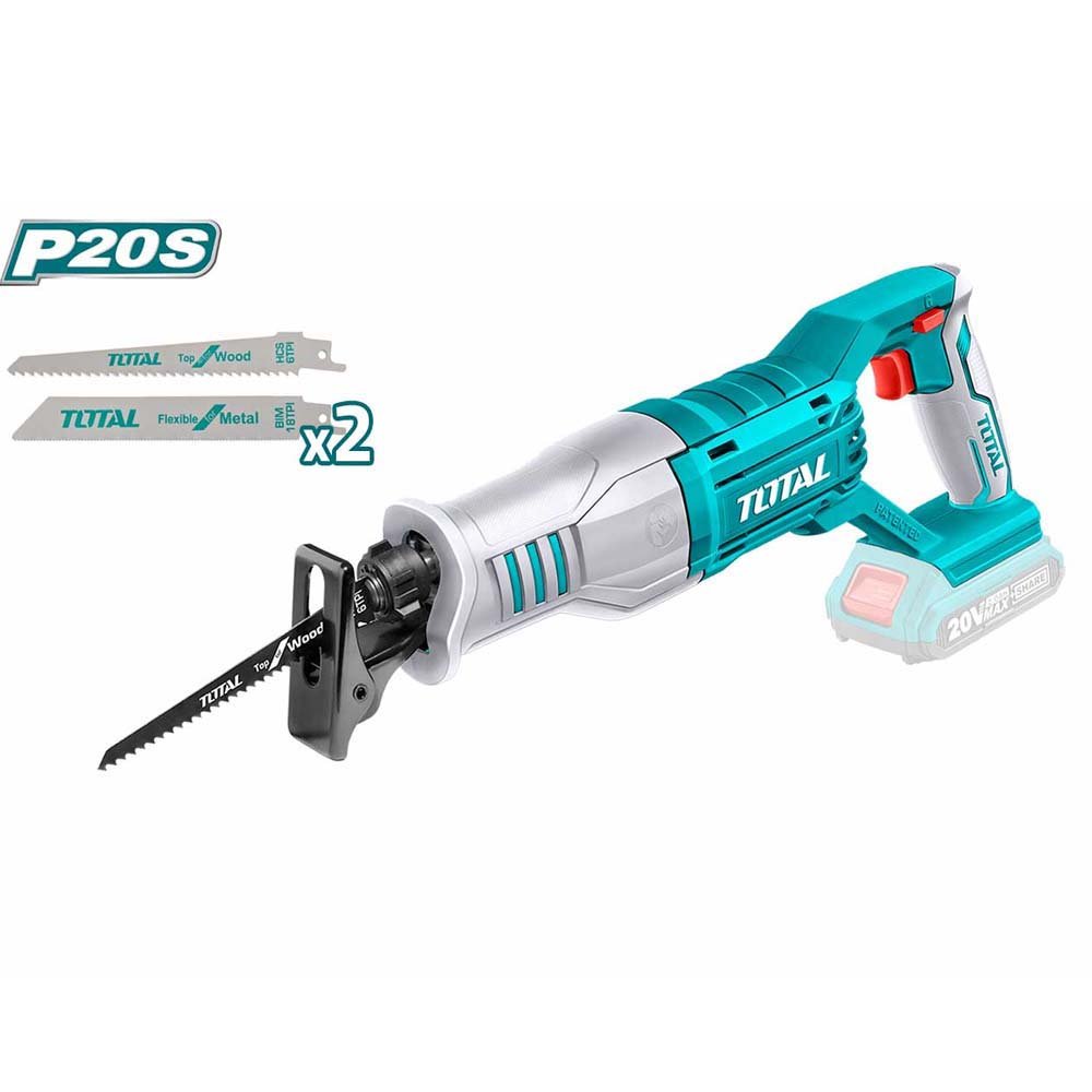 TRSLI1151 scie a sabre TOTAL 20V 115mm bois métal précises