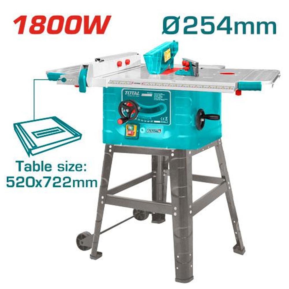 TS51825428 scie table TOTAL 1800W 254mm précise menuiserie