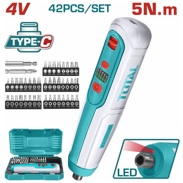 TSDLI04062 – tournevis TOTAL 4V type-c 5Nm – bricolage