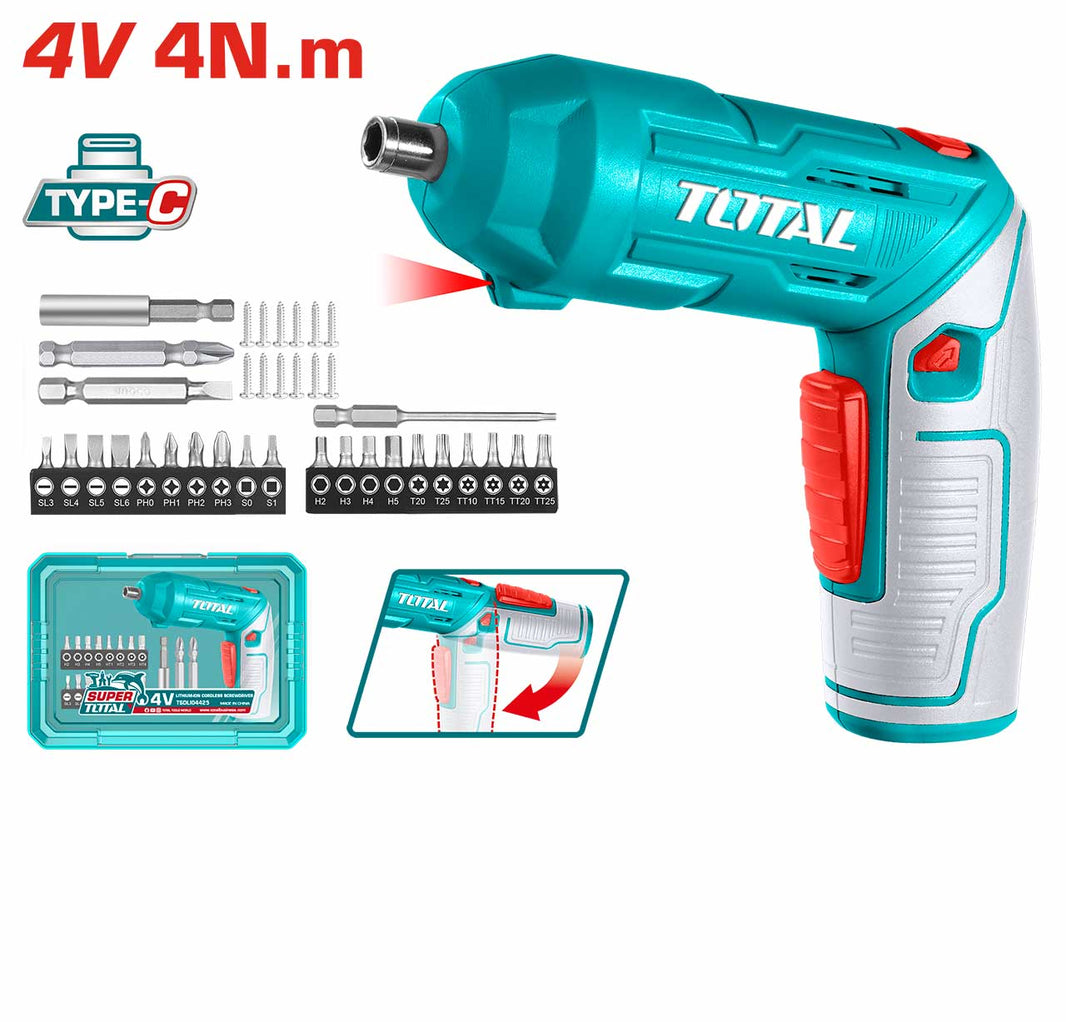 TSDLI04425 - tournevis sans fil TOTAL 4V - pratique