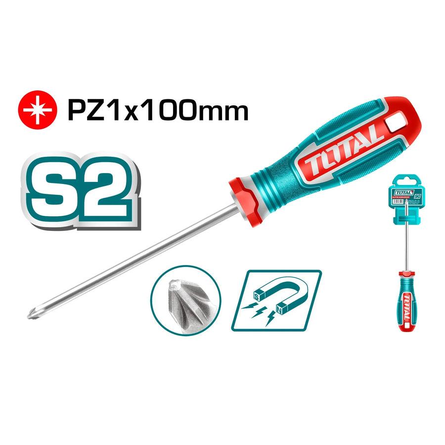 TSDPZ1100 – tournevis pozidriv TOTAL 100 mm PZ1 magnétique