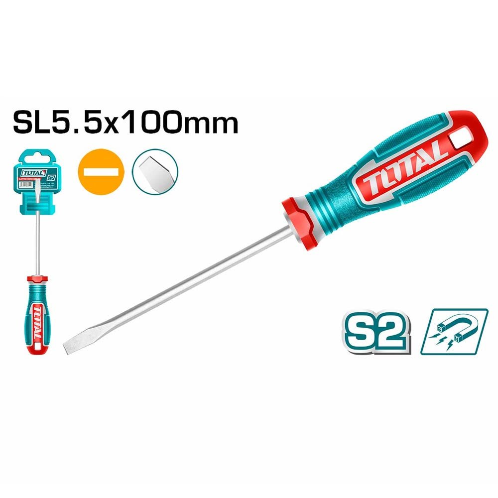 TSDSL5100 tournevis plat 5,5 x 100 mm S2 aimanté précis