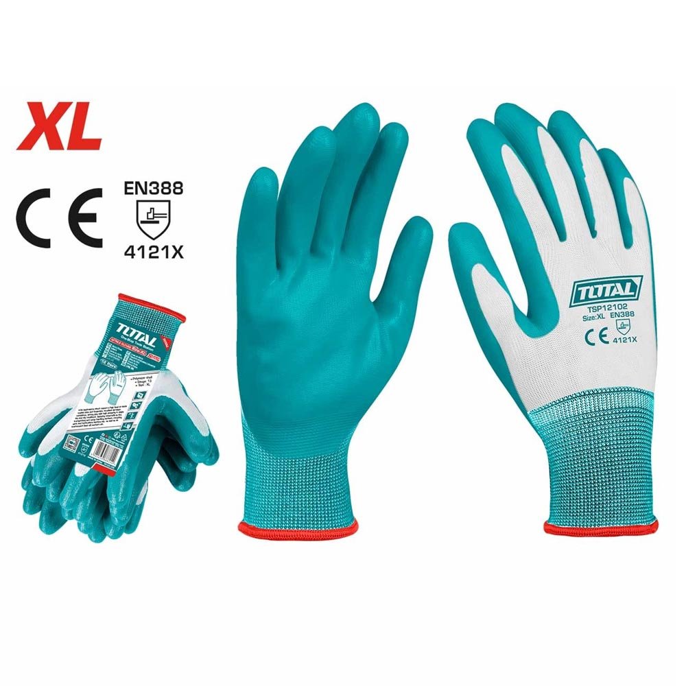 TSP12102 gants nitrile xl TOTAL résistants huiles solvants