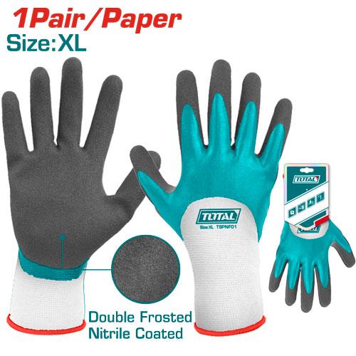 TSPNF01 - gants nitrile givré TOTAL xl - travaux précis