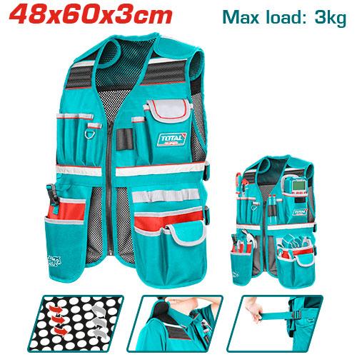 TTVT16025 gilet à outils TOTAL 48x60x3 cm pour organisation