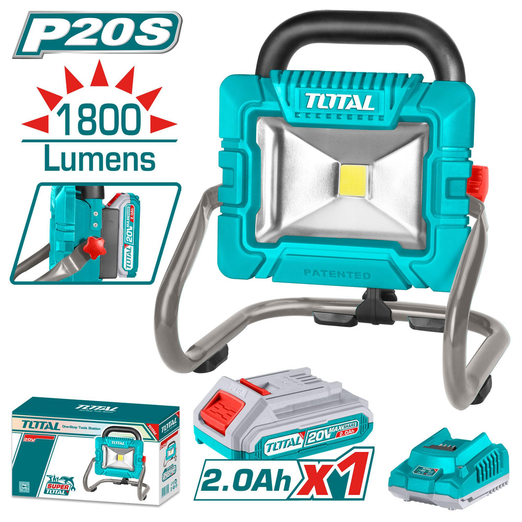 TWLI20258 lampe portative sans fil TOTAL 20W lumière nomade