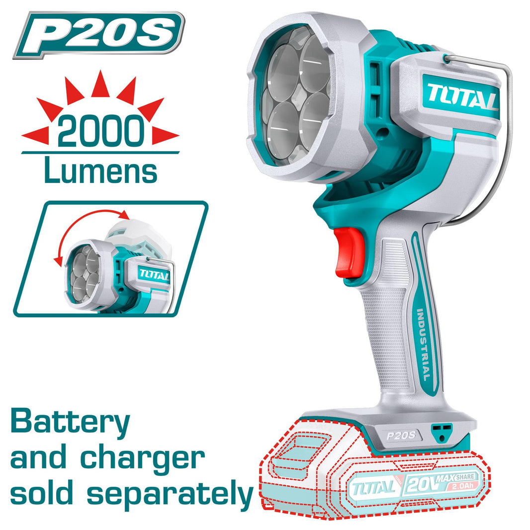 TWLI2088 lampe travail sans fil TOTAL LED 20W lumens pro
