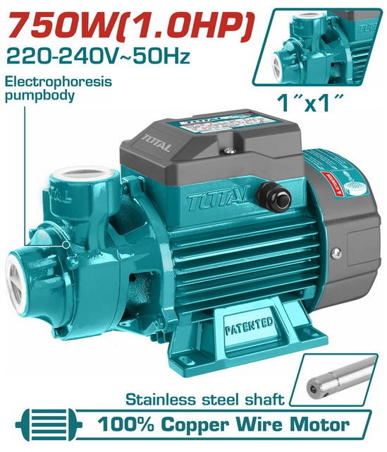 TWP17506 – pompe a eau TOTAL 1HP 750W – débit 50 lpm