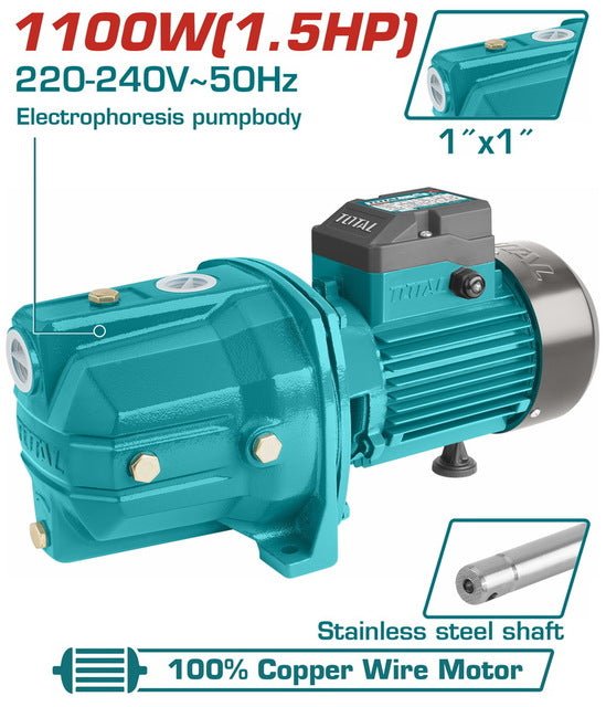 TWP311006 – pompe à jet auto TOTAL 1.5hp 1100W – irrigation