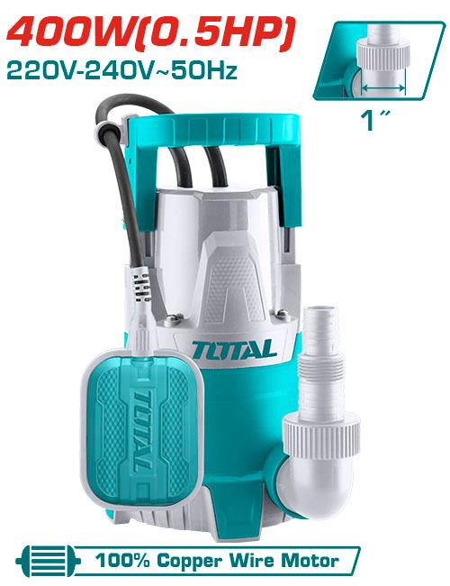 TWP64006 pompe vid cave TOTAL 400W 0,5HP drainage efficace