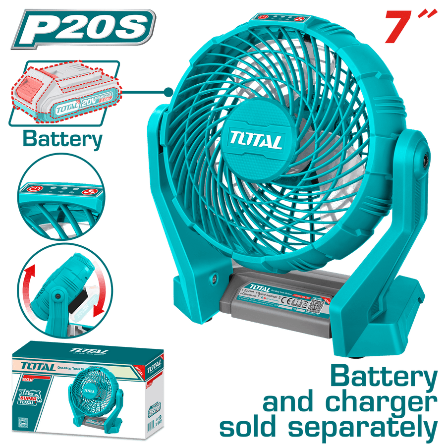 Ventilateur sans fil 20V 7 pouces TFALI2007 TOTAL tunisie